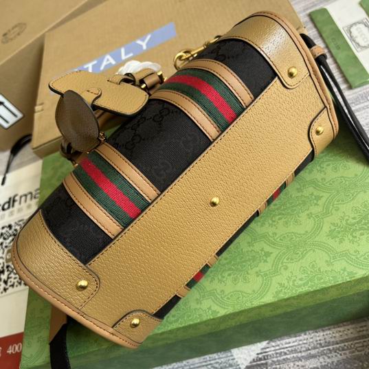 Gucci 715772棕皮-黑帆布27x18x14cm CN (7)