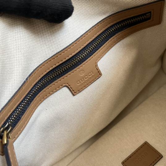 Gucci 715772棕皮-黑帆布27x18x14cm CN (9)