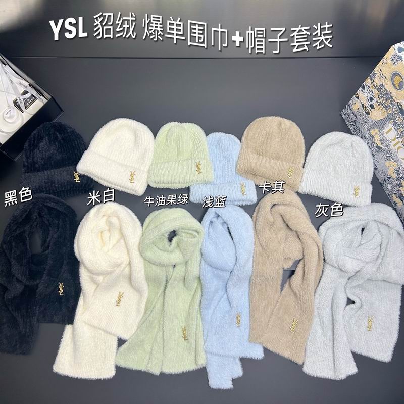 YSL scarf hat 2PCS