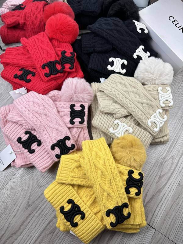 Celine Scarf Hat Gloves hm18