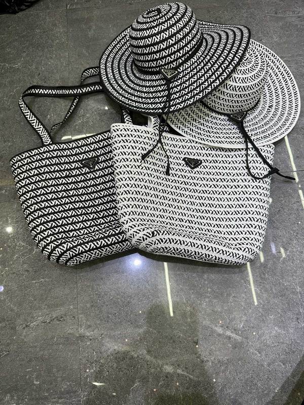 Prada beach bag hat