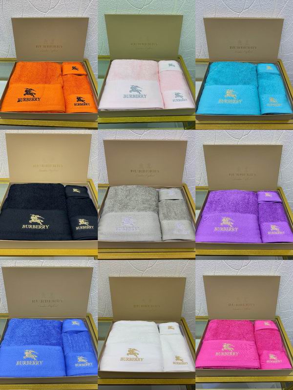 Burberry 浴巾70X140cm 毛巾40X80cm 小方巾30X30cm QY16