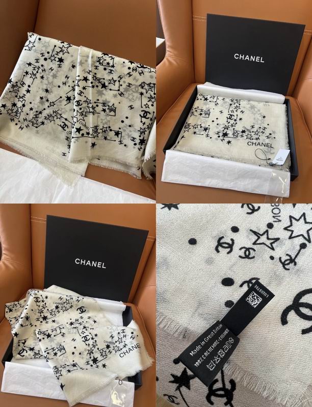 CHanel scarf 90X200cm 100%羊绒 E052531