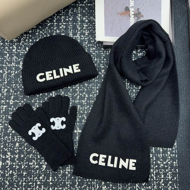 Celine scarf hat gloves 112502