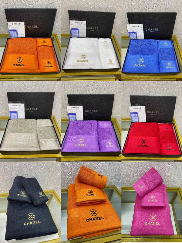 Chanel 浴巾70X140cm 毛巾40X80cm 小方巾30X30cm QY14