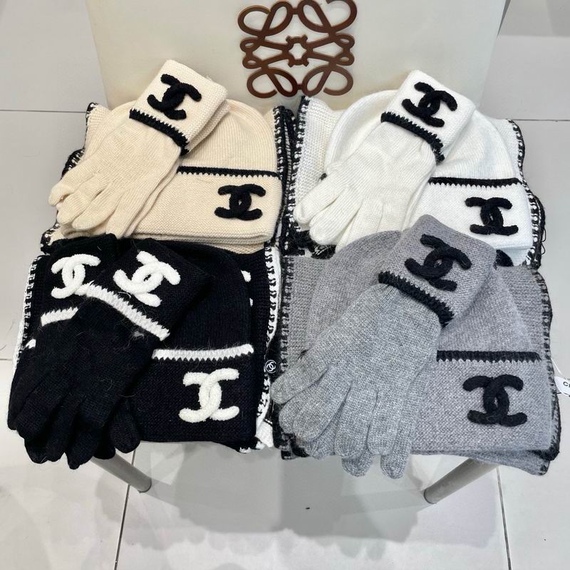 Chanel Scarf Hat Gloves 122503