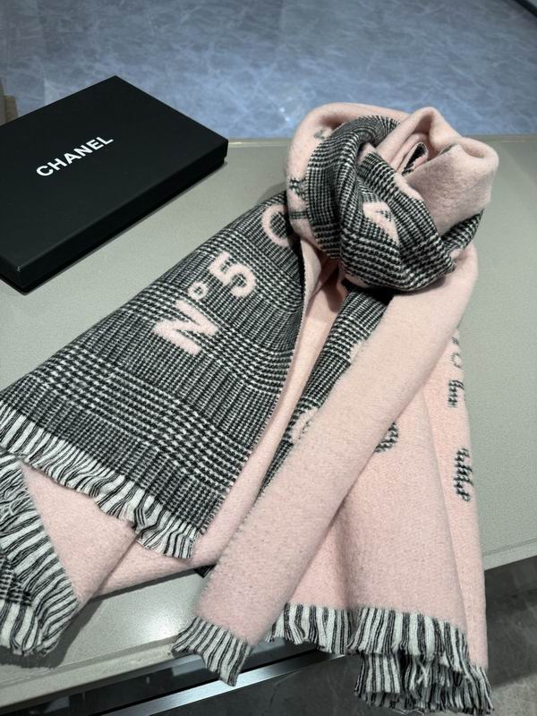 Chanel scarf 74.4X194.4cm 100%羊绒 E112813