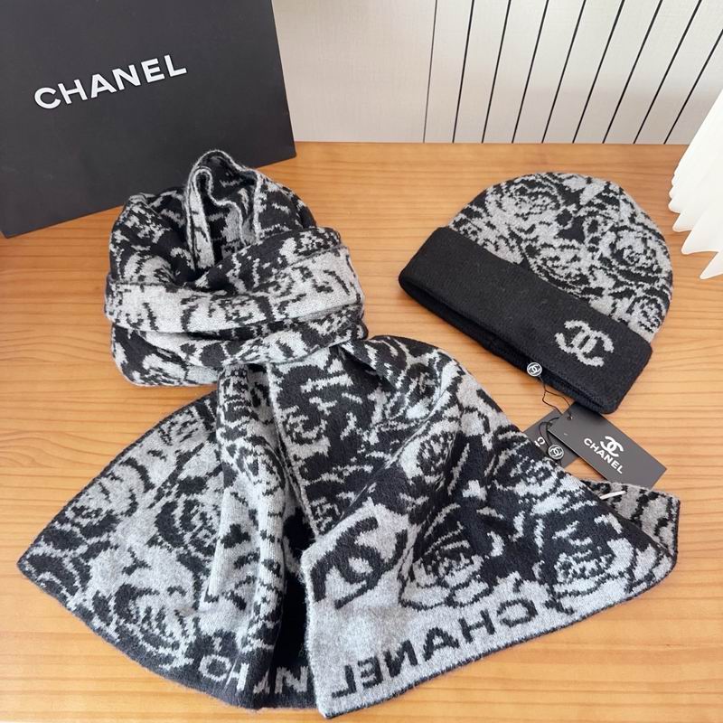 Chanel scarf hat dx34