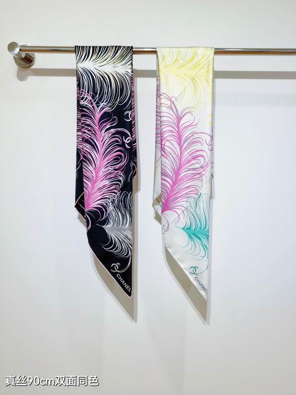 Chanel silk Scarf 90X90cm E042802