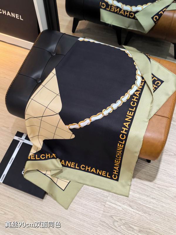 Chanel silk Scarf 90X90cm E092742