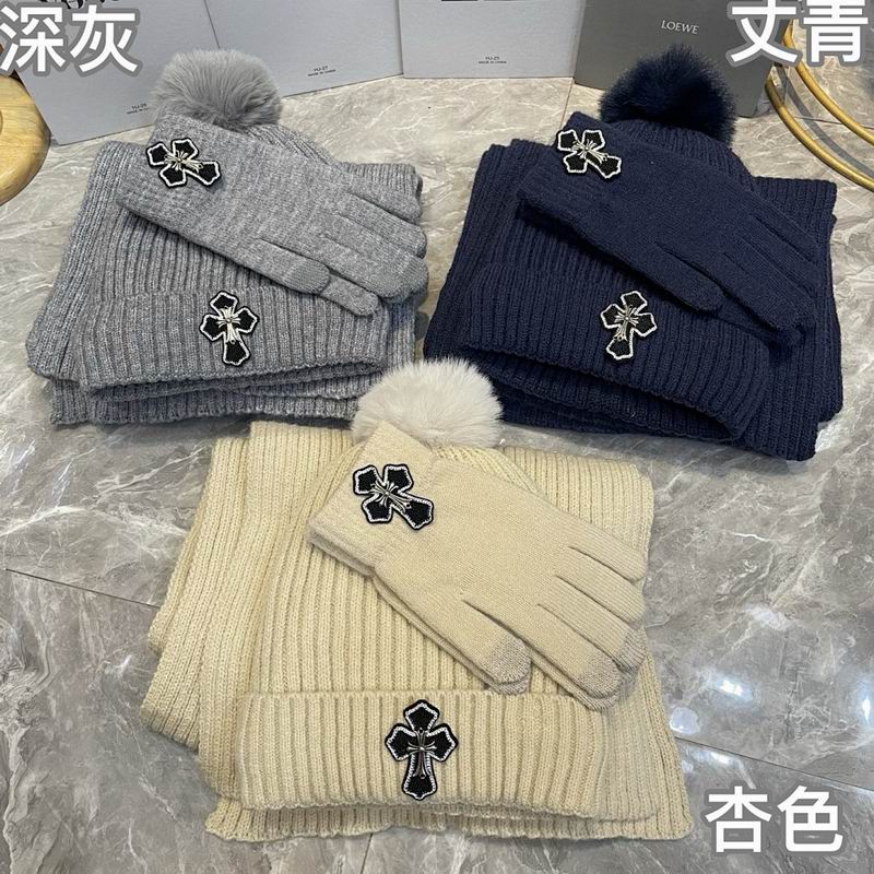 Chrome Hearts Scarf Hat Gloves hm03