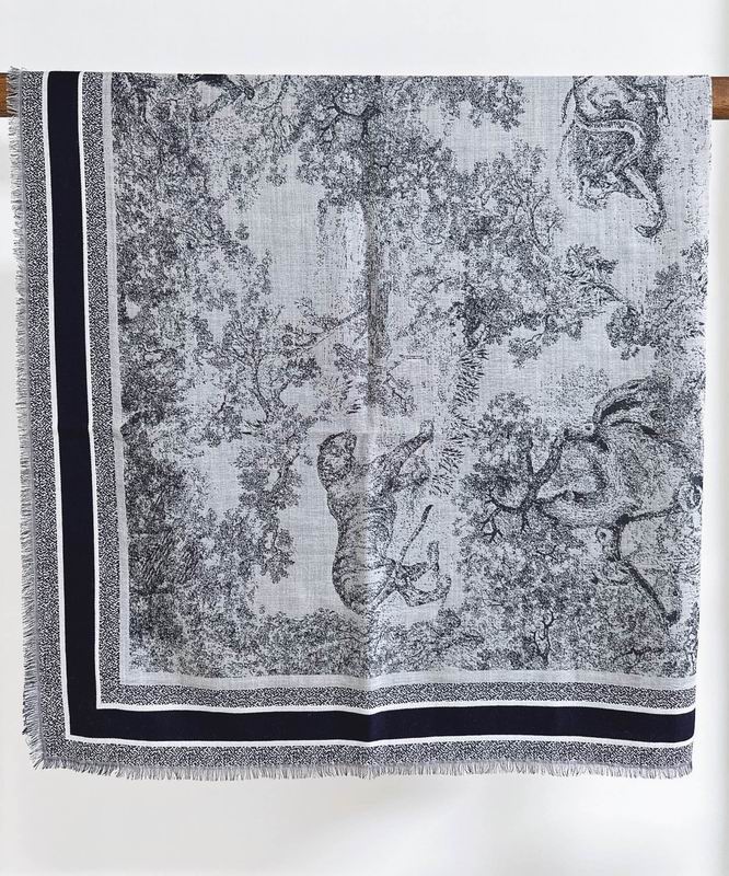 Dior Scarf 135X135cm 70%羊毛30%真丝 E071108