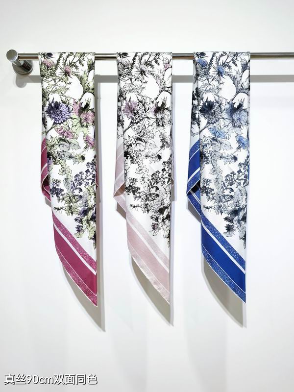 Dior silk scarf 90X90cm E0508113