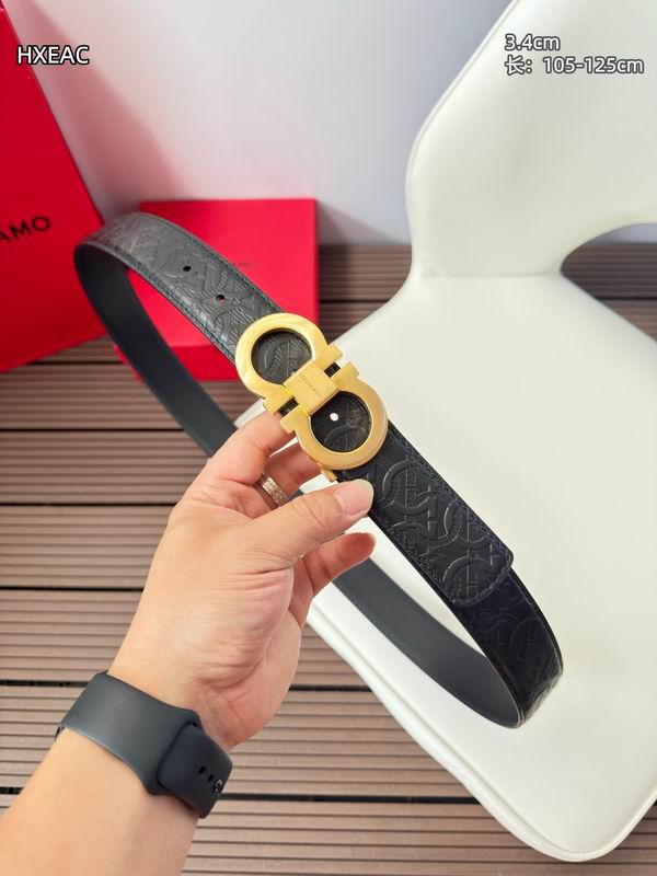 Ferragamo belt 34mmX105-125cm 8L23