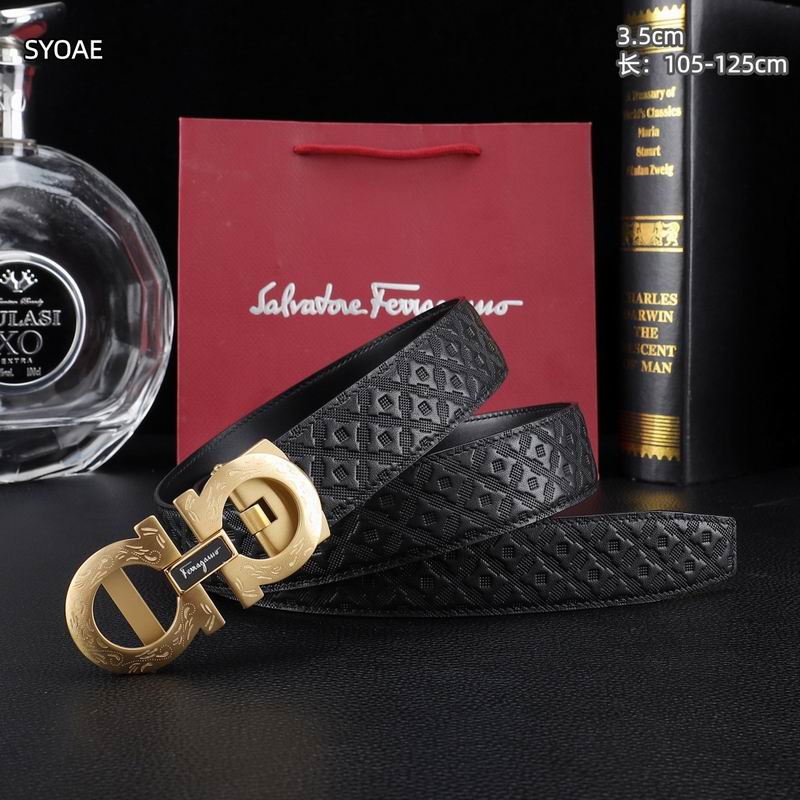 Ferragamo belt 35mm（自动扣）X105-125cm 8L230