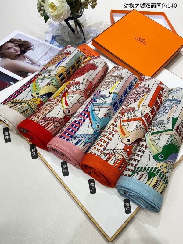 Hermes 140X140cm 70%羊绒30%真丝 E02