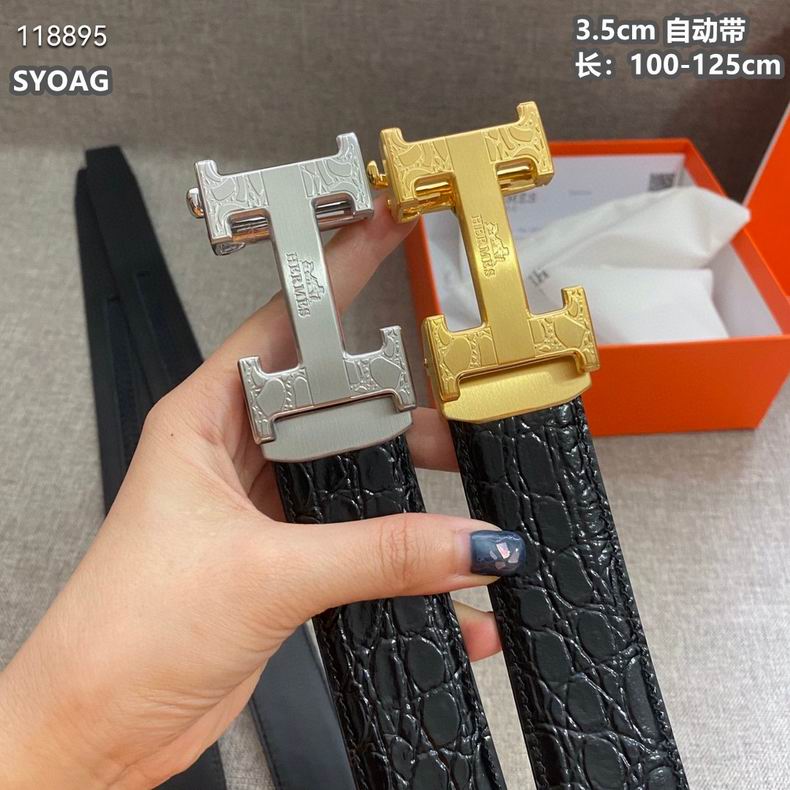 Hermes belt自动带 35mmX100-125cm 8L010802