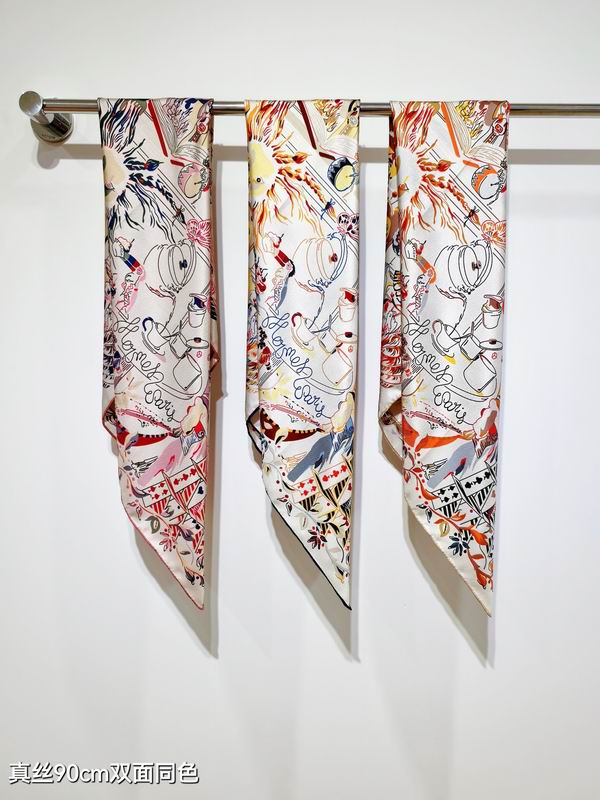 Hermes silk Scarf 90X90cm E040907