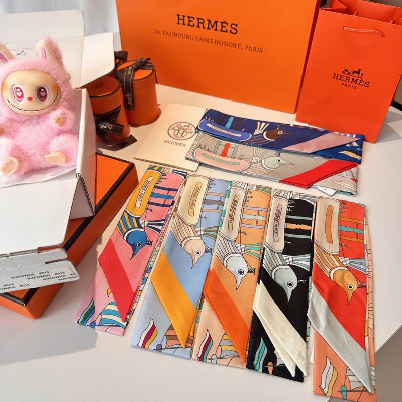 Hermes silk ribbon 5X86cm E041801