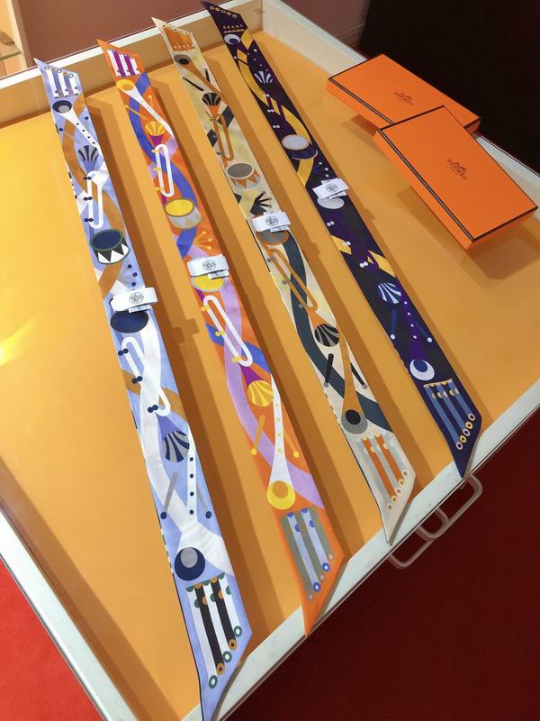 Hermes silk ribbon 5X86cm E110101