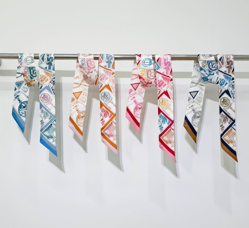 Hermes silk ribbon 5X86cm E102202