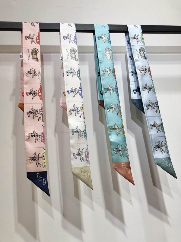 Hermes silk ribbon 5X86cm E011114