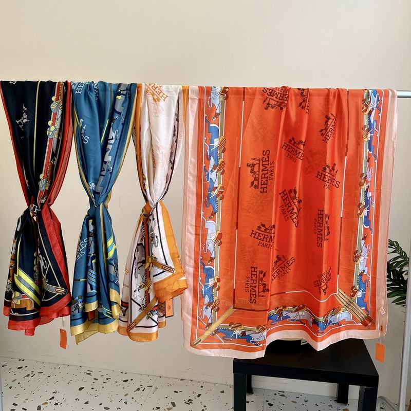 Hermes silk scarf 90-180cm E042805