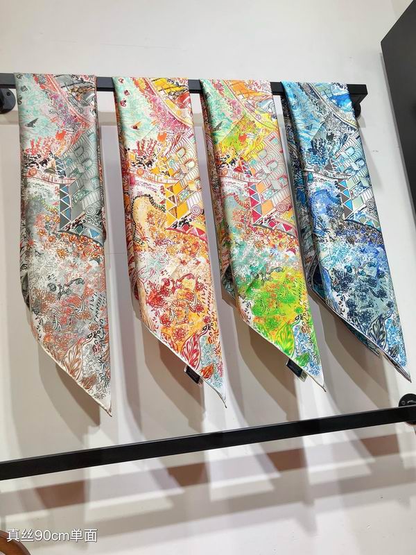 Hermes silk Scarf 90X90cm E06