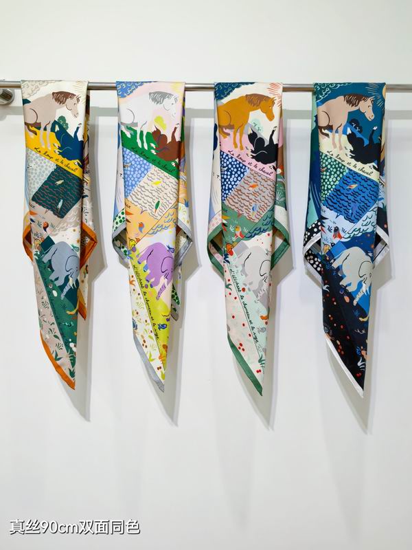 Hermes silk scarf 90X90cm E012207