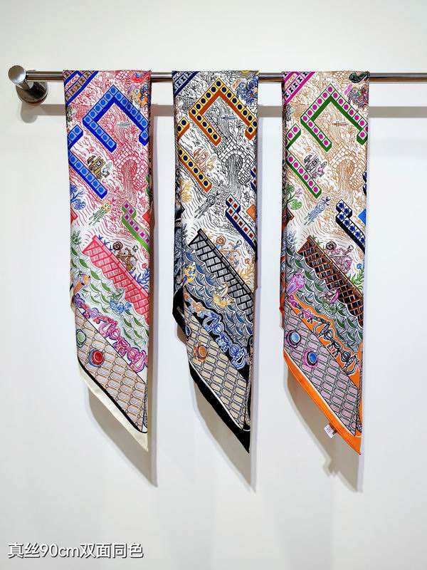 Hermes silk scarf 90X90cm E051715