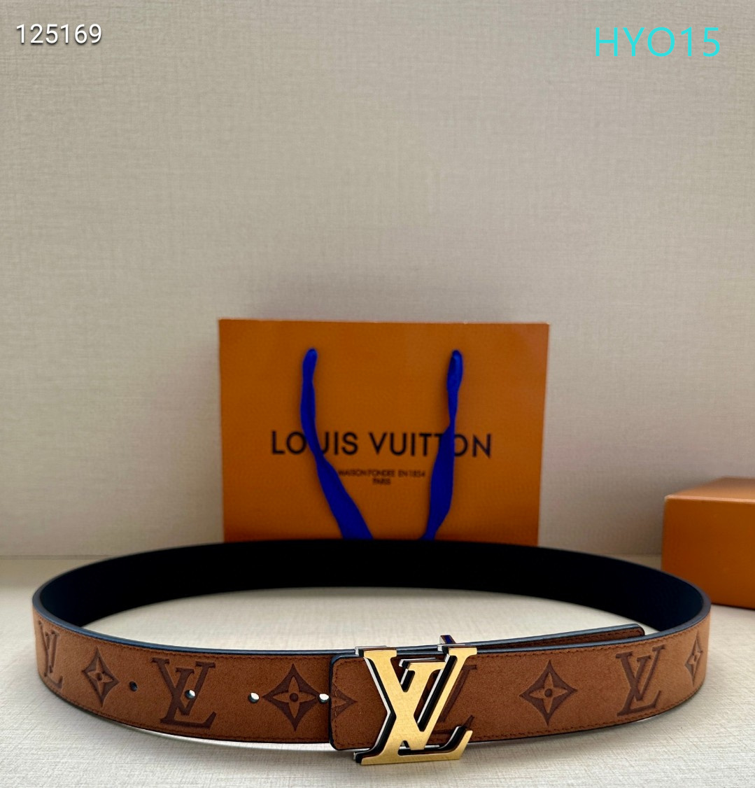LV belt 34mmX95-125cm XH18