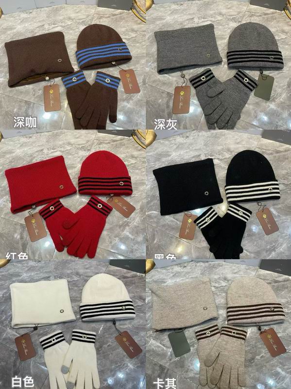 Loro Piana scarf hat gloves 112501