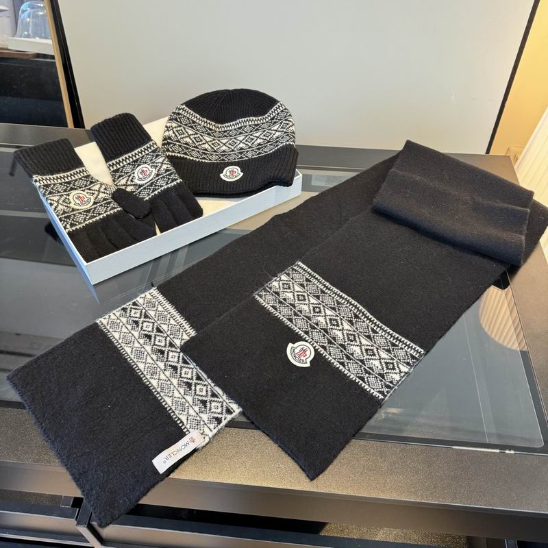 Moncler scarf hat gloves 112512