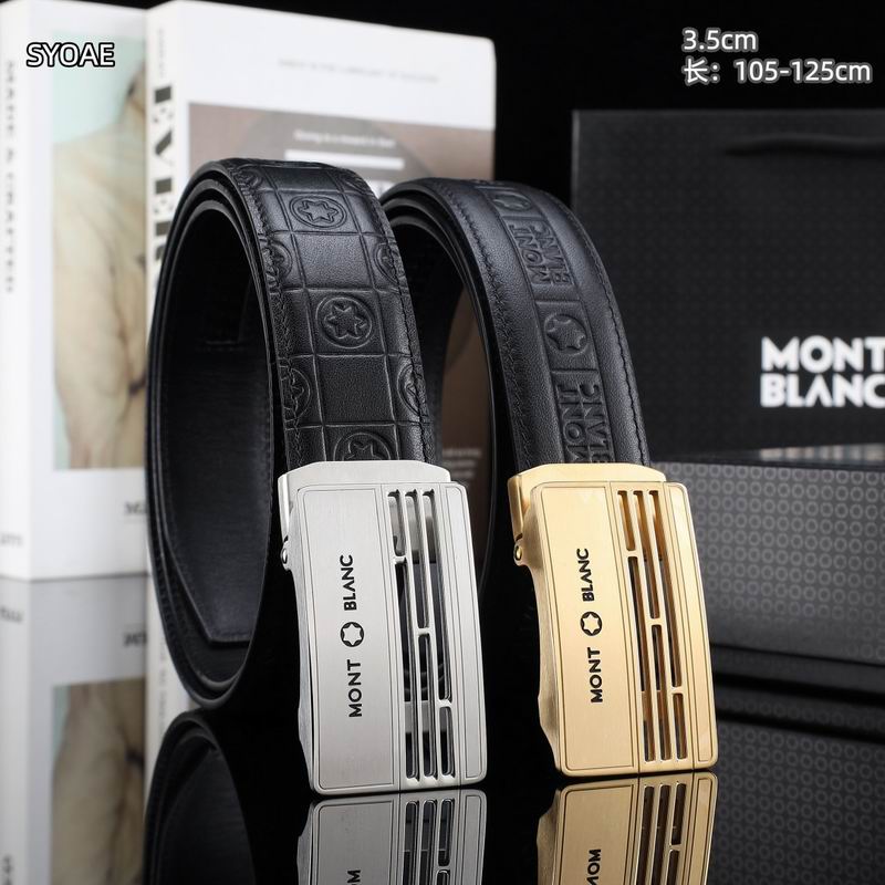 Montblanc belt 35mm(自动扣）X105-125cm 8L97