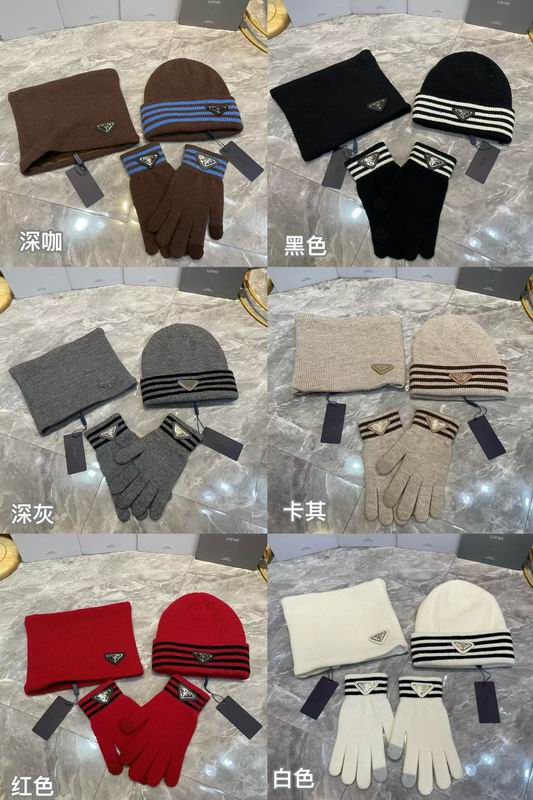 Prada Scarf Hat Gloves 112503