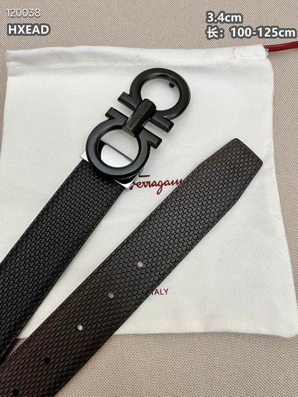 Ferragamo belt 34mmX100-125cm 8L (54)