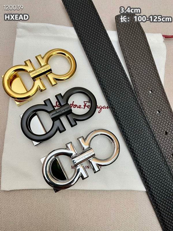 Ferragamo belt 34mmX100-125cm 8L (60)