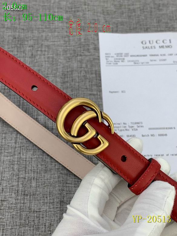 Gucci belt 20mm 95-110cm 8L(49)