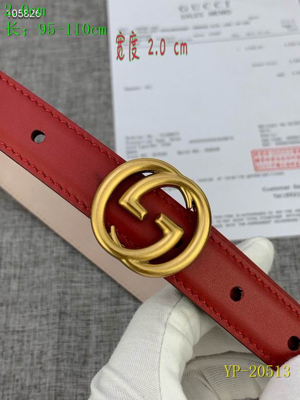 Gucci belt 20mm 95-110cm 8L(52)