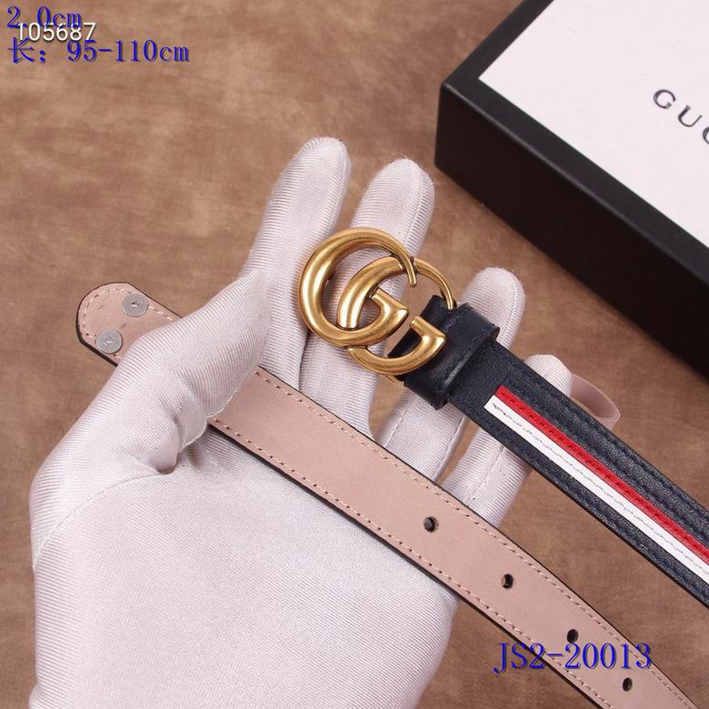 Gucci belt 20mm 95-110cm 8L (96)