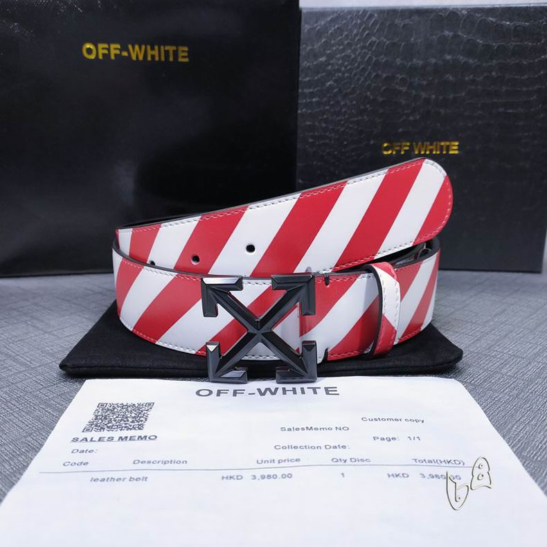 Off White belt 38mmX80-125cm lb (38)