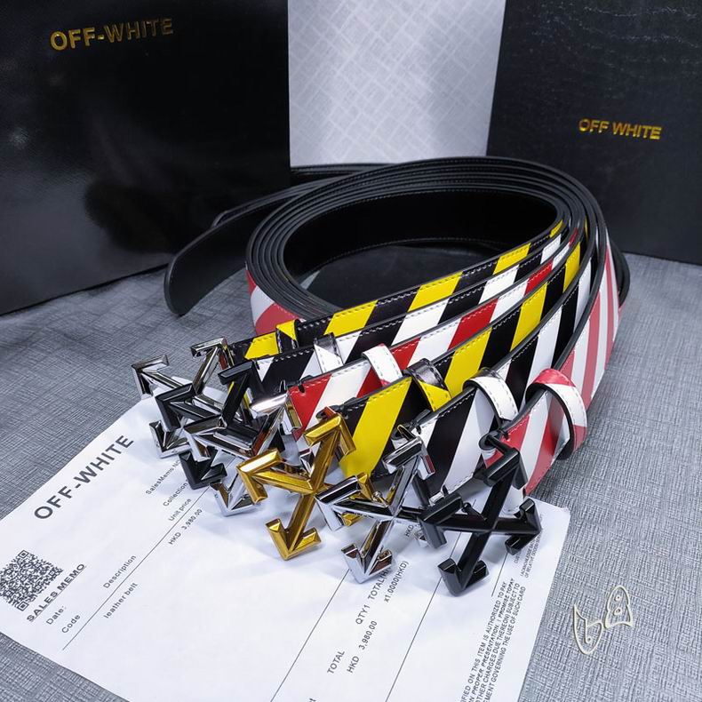 Off White belt 38mmX80-125cm lb (40)