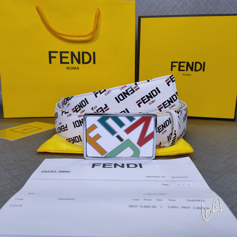 Fendi belt 38mmX80-125cm lb  (12)