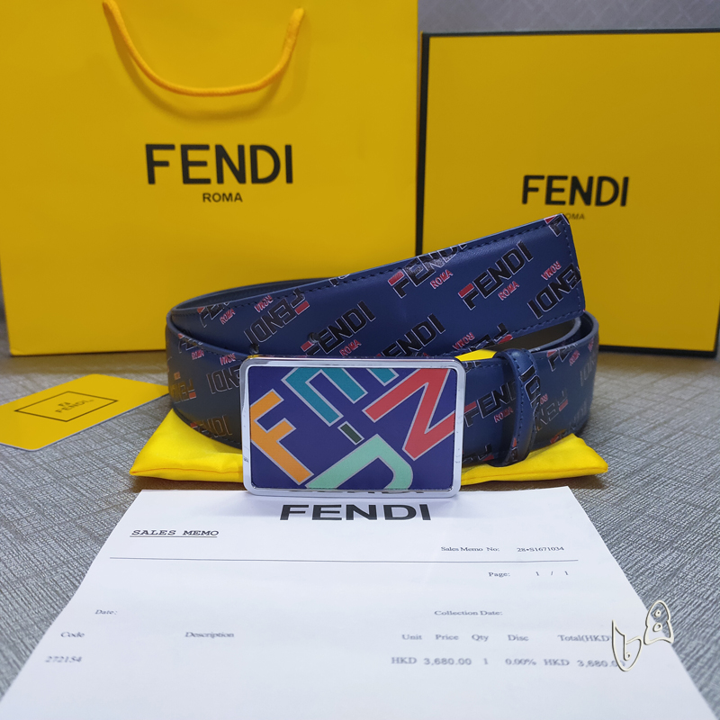 Fendi belt 38mmX80-125cm lb  (18)