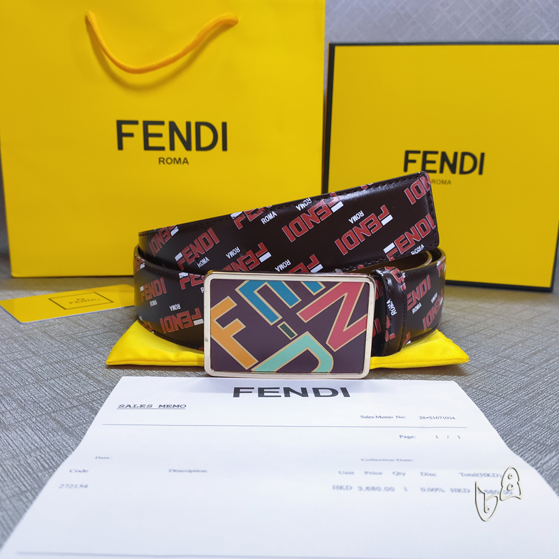 Fendi belt 38mmX80-125cm lb  (9)