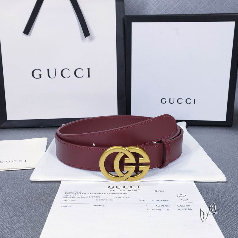 Gucci belt 30mmX90-125cm lb (6)