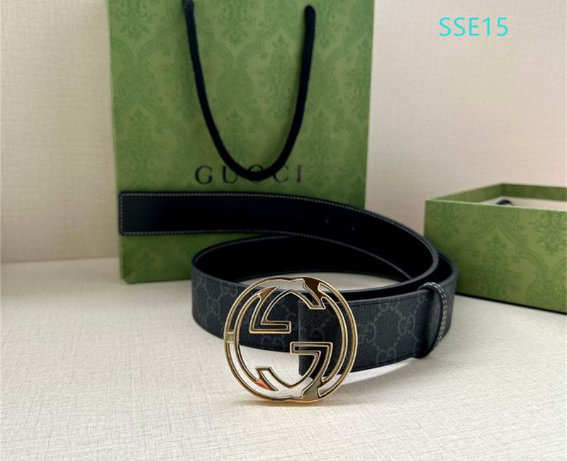 Gucci belt 38mmX95-125cm XH (52)