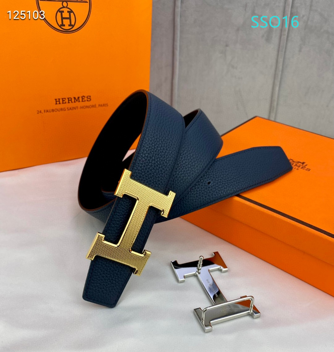 Hermes belt 34mmX95-125cm XH (38)