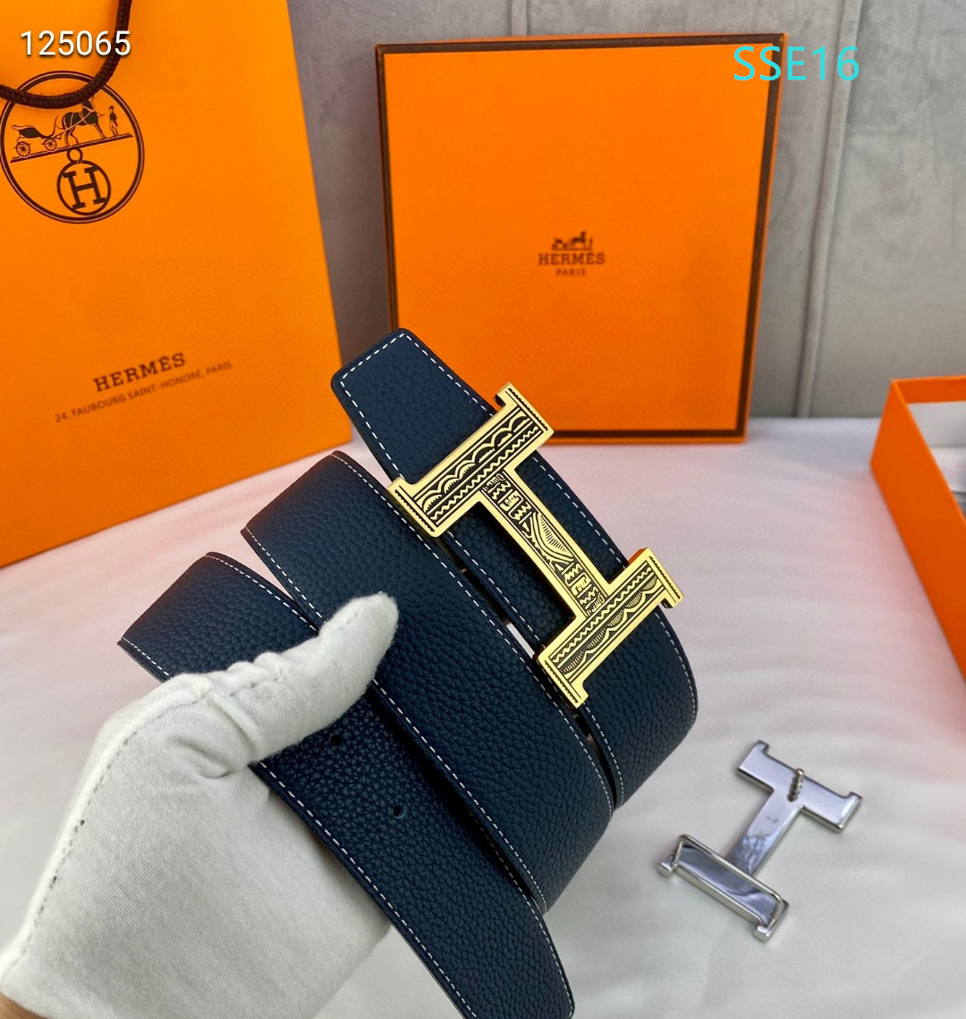 Hermes belt 38mmX95-12cm XH (59)