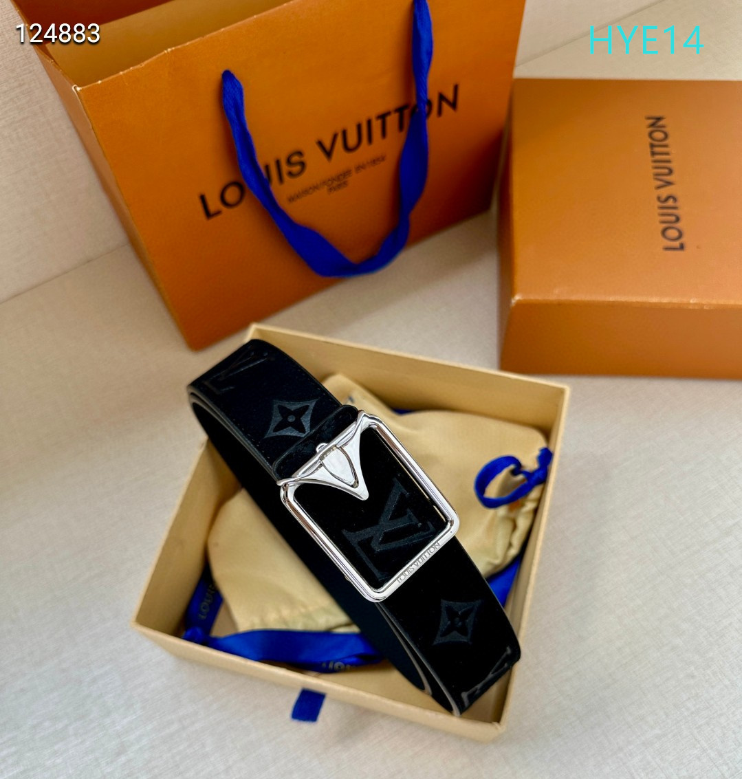 LV belt 34mmX95-125cm XH (141)